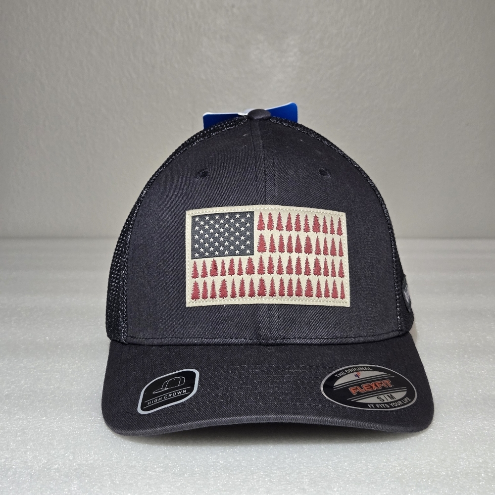 Columbia Black Mesh Cap with Flag Design